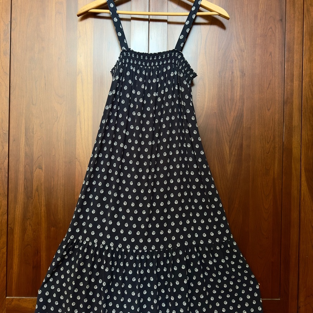 LOFT Navy and White Patterned Skirt
